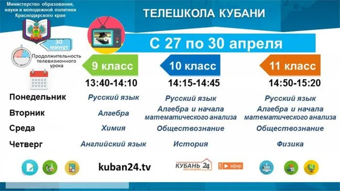 телешкола с 27-30.04